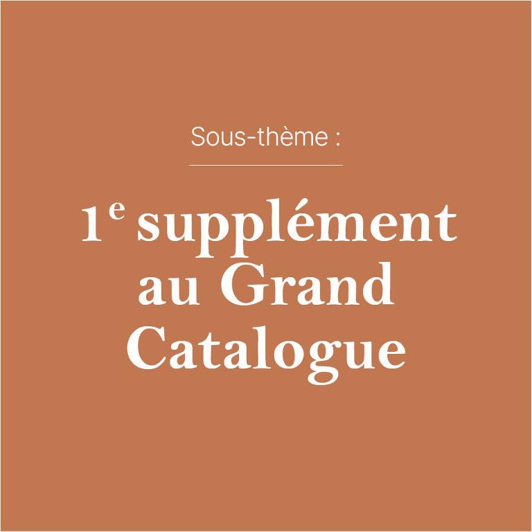 1er supplément au grand catalogue