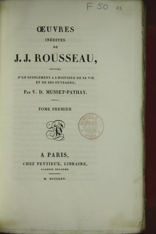 Œuvres de J.J. Rousseau