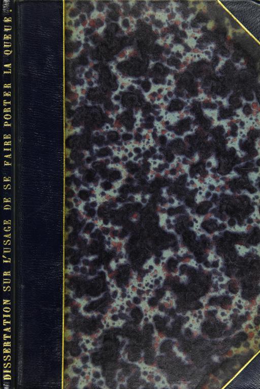 Dissertation sur l'usage de se faire porter la queue