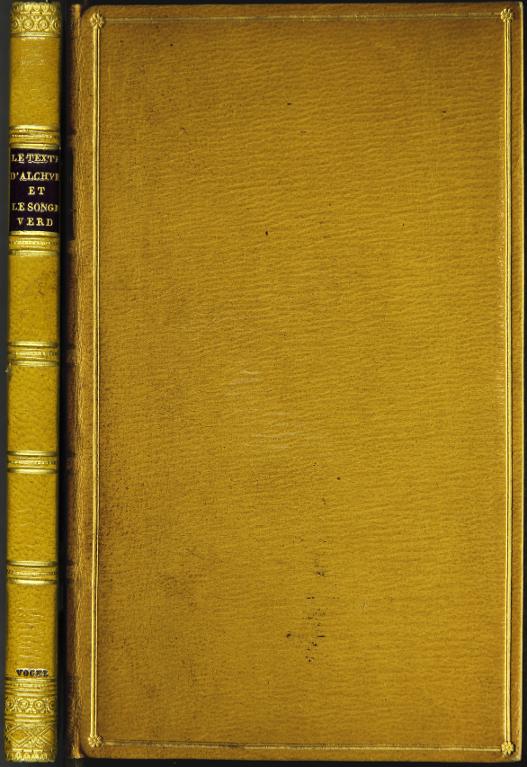 Le texte d'alchymie et le songe-verd