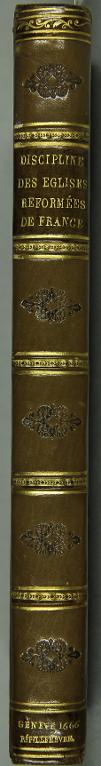 Discpline des églises réformées de France