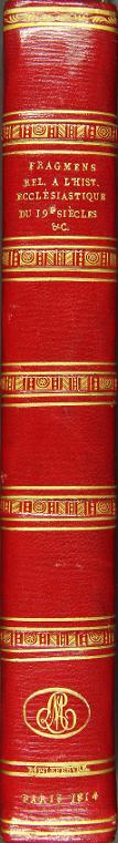 Fragments relatifs à l'histoire ecclésiastique