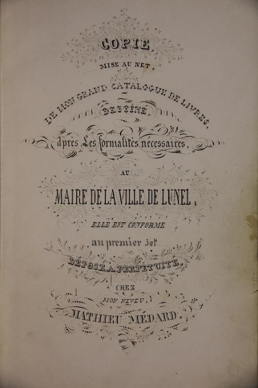 Grand catalogue des livres de Jean-Louis Médard